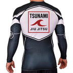 Tsunami Jiu Jitsu Academy Rash Guards Black/White #8075 A