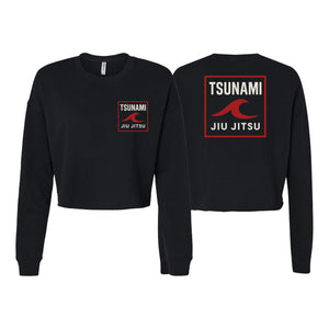 Tsunami Jiu Jitsu Women's Cropped Crewneck Sweatshirt #8075 A