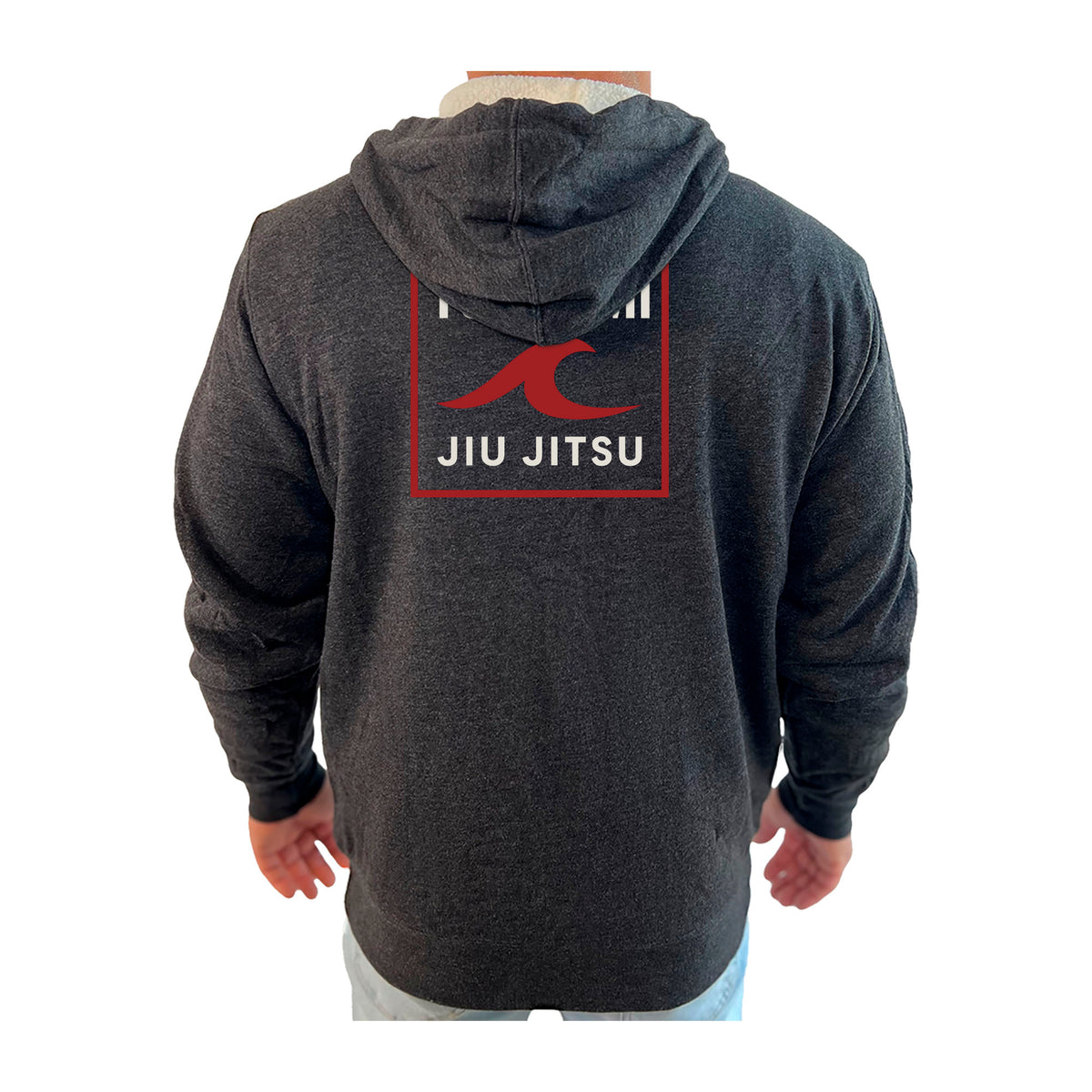 Tsunami Jiu Jitsu Academy Sherpa Lined Zip-Up Hoodie #8075 A