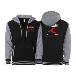 Tsunami Jiu Jitsu Academy Varsity Zip-Up Hoodies #8075 A