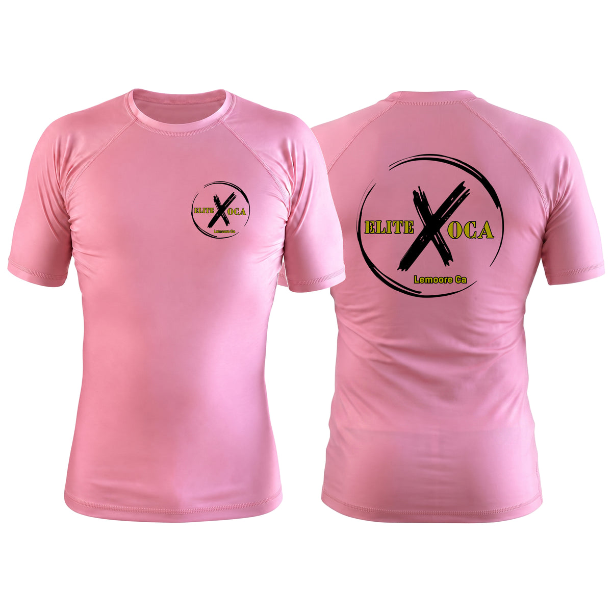 Ochoa Combat Pink Custom Rash Guards Short Sleeve #8076 A (Elite OCA)