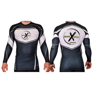 Ochoa Combat Academy Rash Guards Black/White #8076 A (Elite OCA)