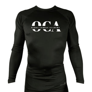 Ochoa Combat All Black Custom Rash Guards Long Sleeves #8076 C