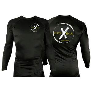 Ochoa Combat All Black Custom Rash Guards Long Sleeves #8076 A (Elite OCA)