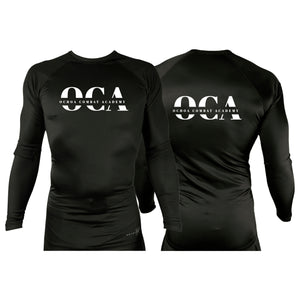 Ochoa Combat All Black Custom Rash Guards Long Sleeves #8076 C