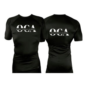 Ochoa Combat All Black Custom Rash Guards Short Sleeves #8076 C