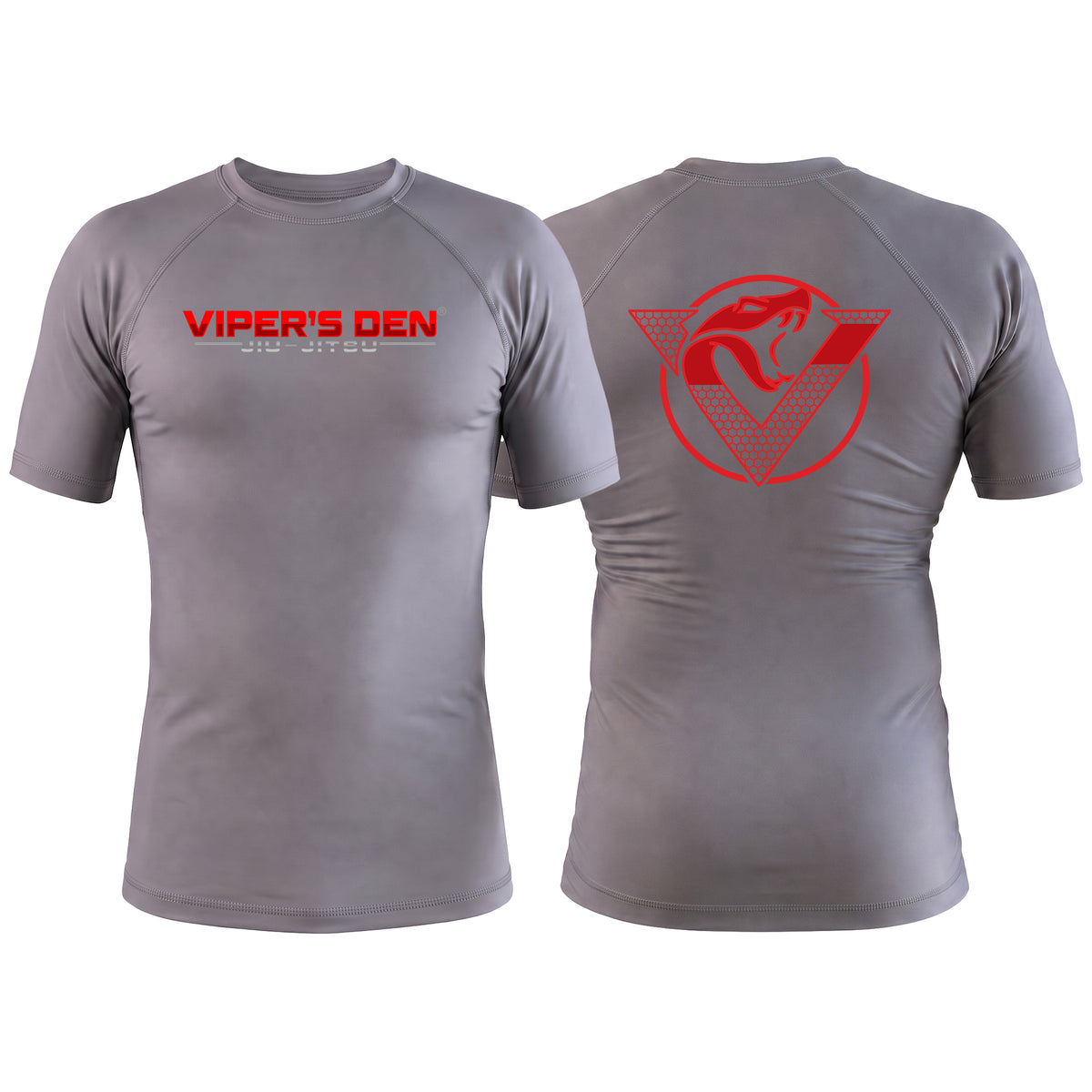 Vipers Den Gray Custom Rash Guards Short Sleeve #8077 A