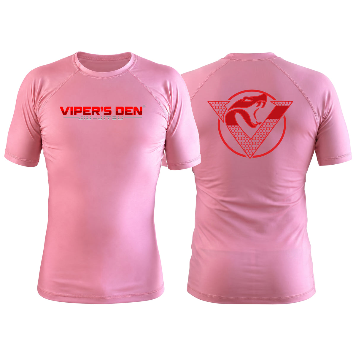Vipers Den Pink Custom Rash Guards Short Sleeve #8077 A