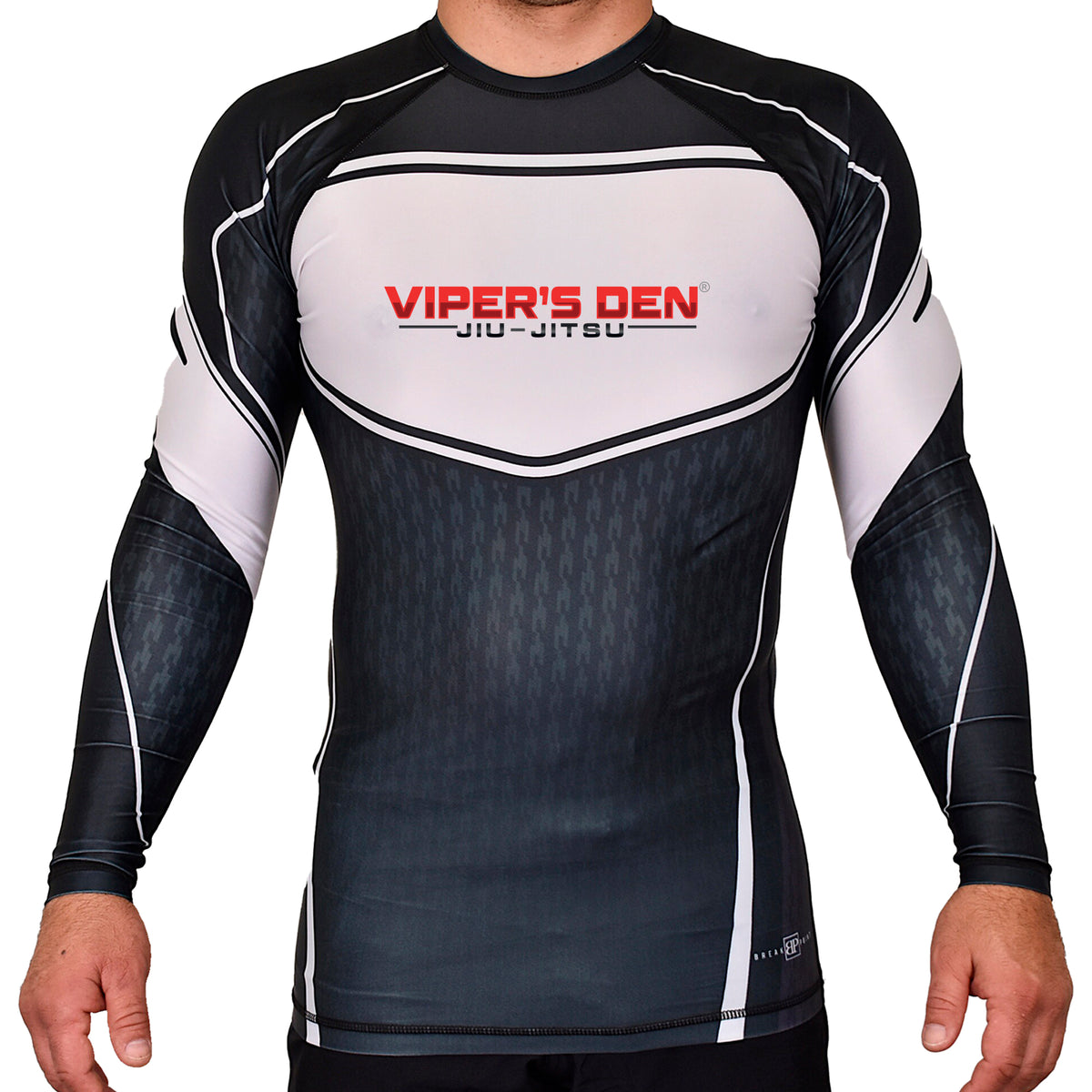 Vipers Den Academy Rash Guards Black/White #8077 A