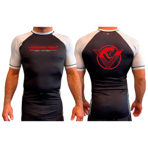Vipers Den All Black Ranked Short Sleeve Rash Guards #8077 A