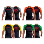 Vipers Den All Black Ranked Short Sleeve Rash Guards #8077 A