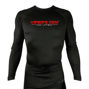 Vipers Den All Black Custom Rash Guards Long Sleeves #8077 A