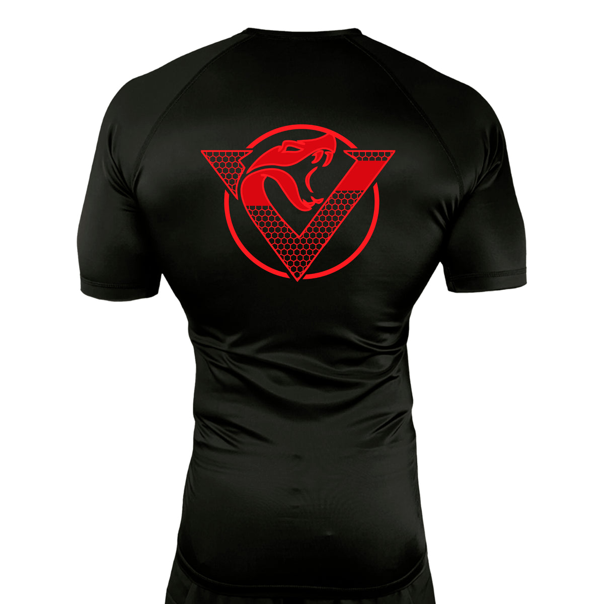 Vipers Den All Black Custom Rash Guards Short Sleeves #8077 A