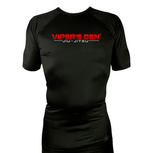 Vipers Den All Black Custom Rash Guards Short Sleeves #8077 A