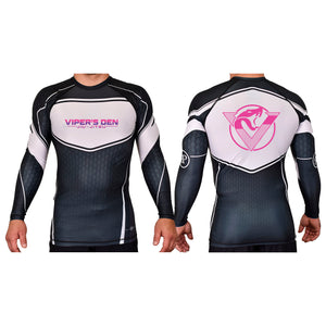Vipers Den Academy Rash Guards Black/White #8077 C