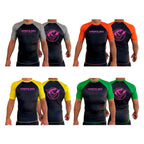 Vipers Den All Black Ranked Short Sleeve Rash Guards #8077 C