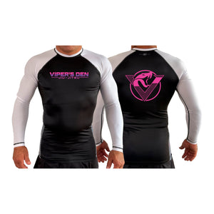 Vipers Den All Black Ranked Long Sleeve Rash Guards #8077 C
