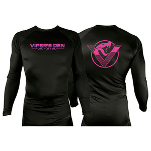 Vipers Den All Black Custom Rash Guards Long Sleeves #8077 C