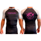 Vipers Den All Black Ranked Short Sleeve Rash Guards #8077 C