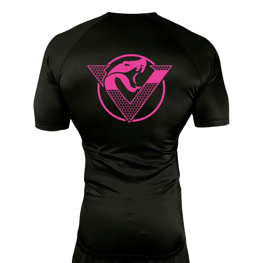 Vipers Den All Black Custom Rash Guards Short Sleeves #8077 C