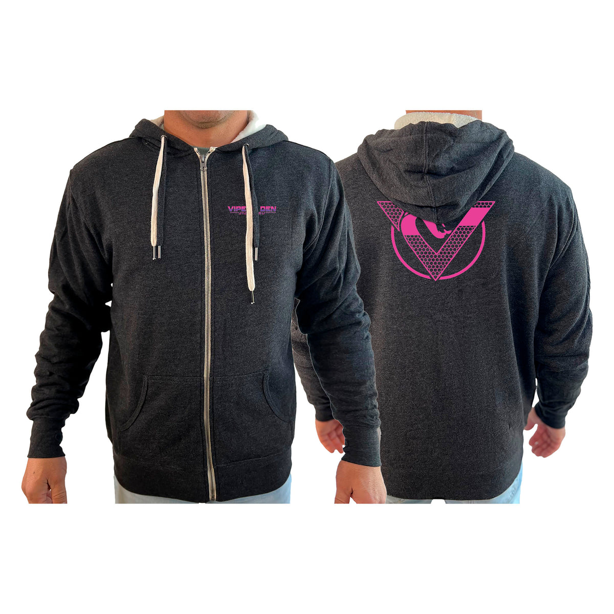Vipers Den Academy Sherpa Lined Zip-Up Hoodie #8077 D