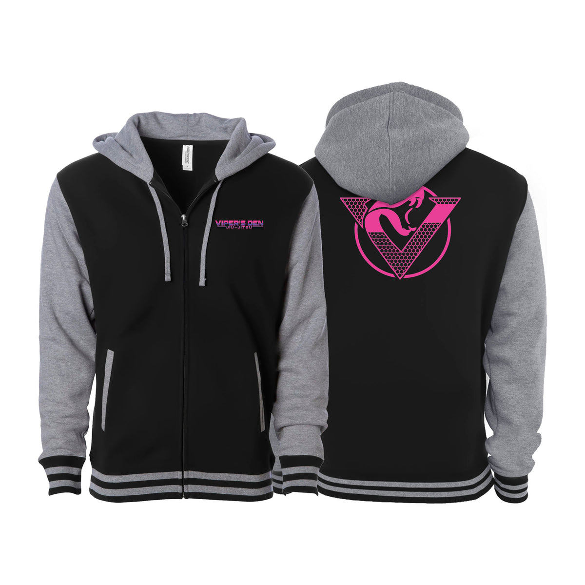 Vipers Den Academy Varsity Zip-Up Hoodies #8077 D