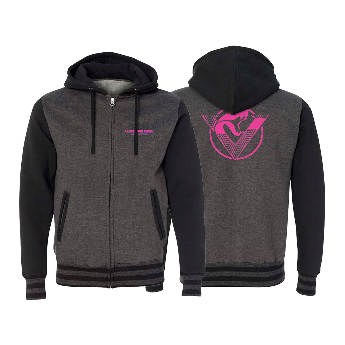 Vipers Den Academy Varsity Zip-Up Hoodies #8077 D