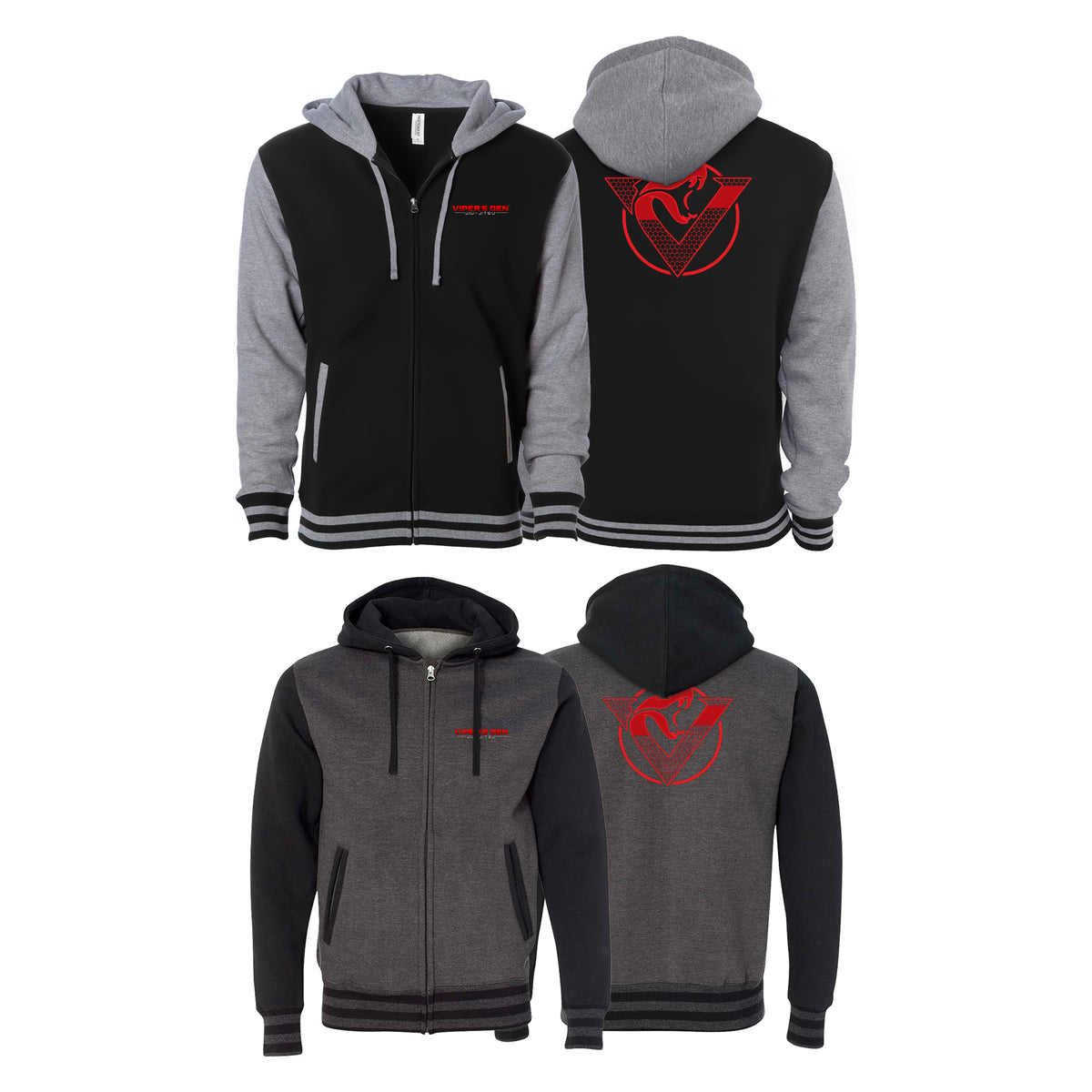 Vipers Den Academy Varsity Zip-Up Hoodies #8077 B