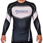Shackelford's Martial Arts Academy Rash Guards Black/White #8078 A