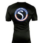 Shackelford's Martial Arts All Black Custom Rash Guards Short Sleeves #8078 A