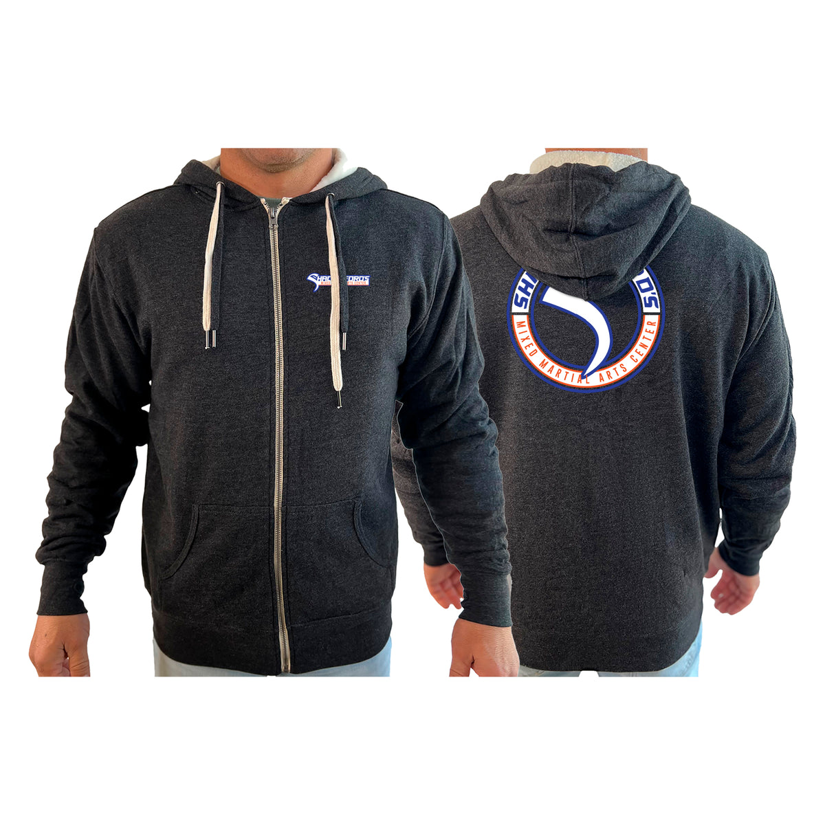 Shackelford's Martial Arts Academy Sherpa Lined Zip-Up Hoodie #8078 B