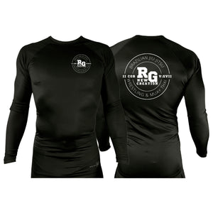 RGAcademy New Creation All Black Custom Rash Guards Long Sleeves #8079 A