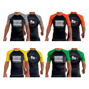 RGAcademy New Creation All Black Ranked Short Sleeve Rash Guards #8079 E