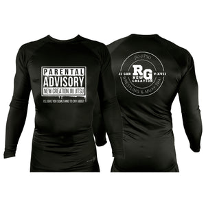 RGAcademy New Creation All Black Custom Rash Guards Long Sleeves #8079 E