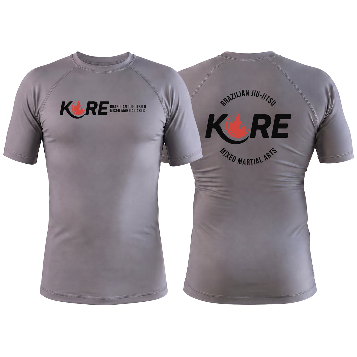 Kore BJJ Gray Custom Rash Guards Short Sleeve #8081 A