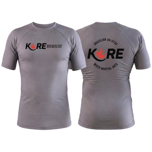 Kore BJJ Gray Custom Rash Guards Short Sleeve #8081 A