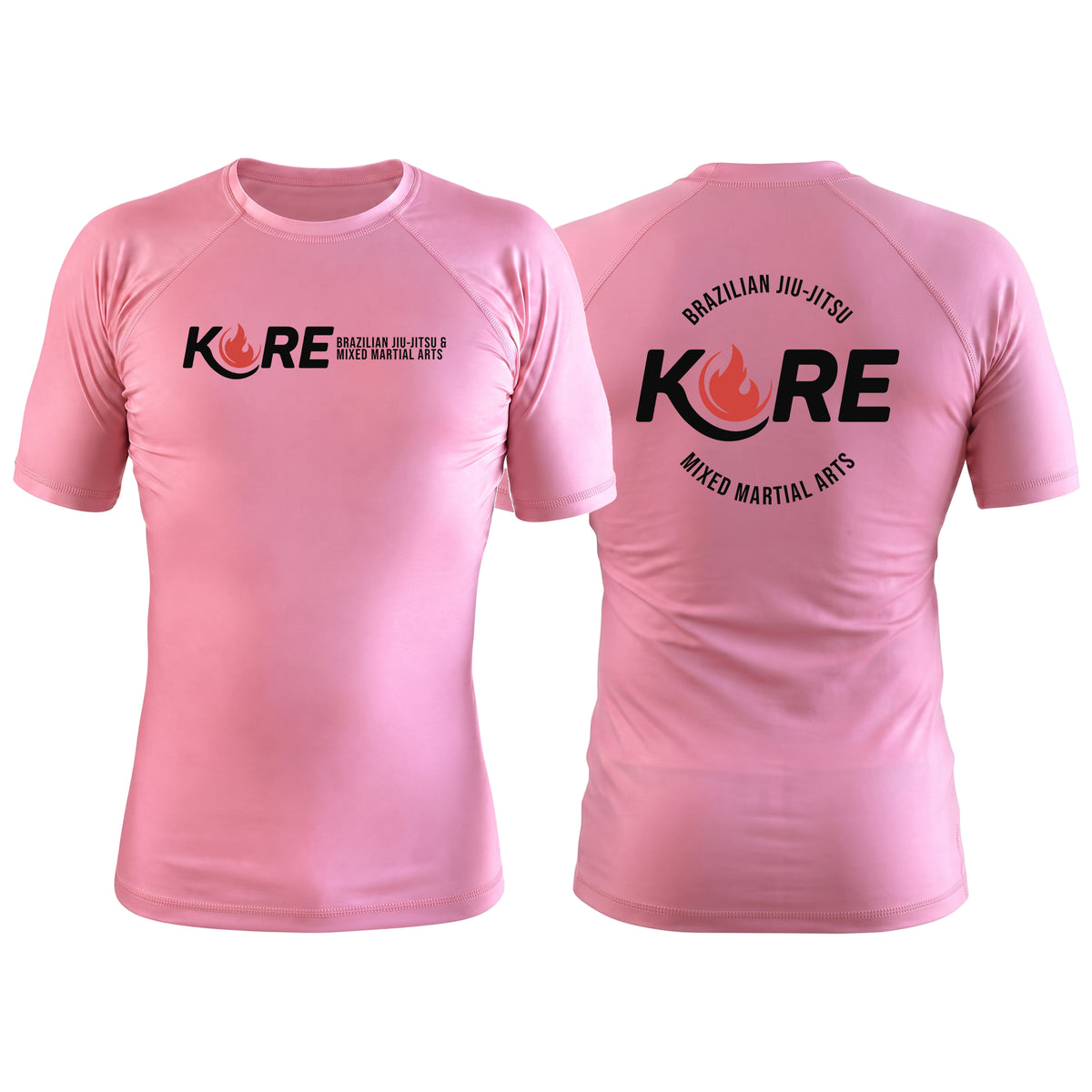 Kore BJJ Pink Custom Rash Guards Short Sleeve #8081 A