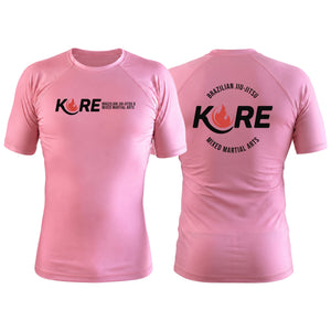 Kore BJJ Pink Custom Rash Guards Short Sleeve #8081 A