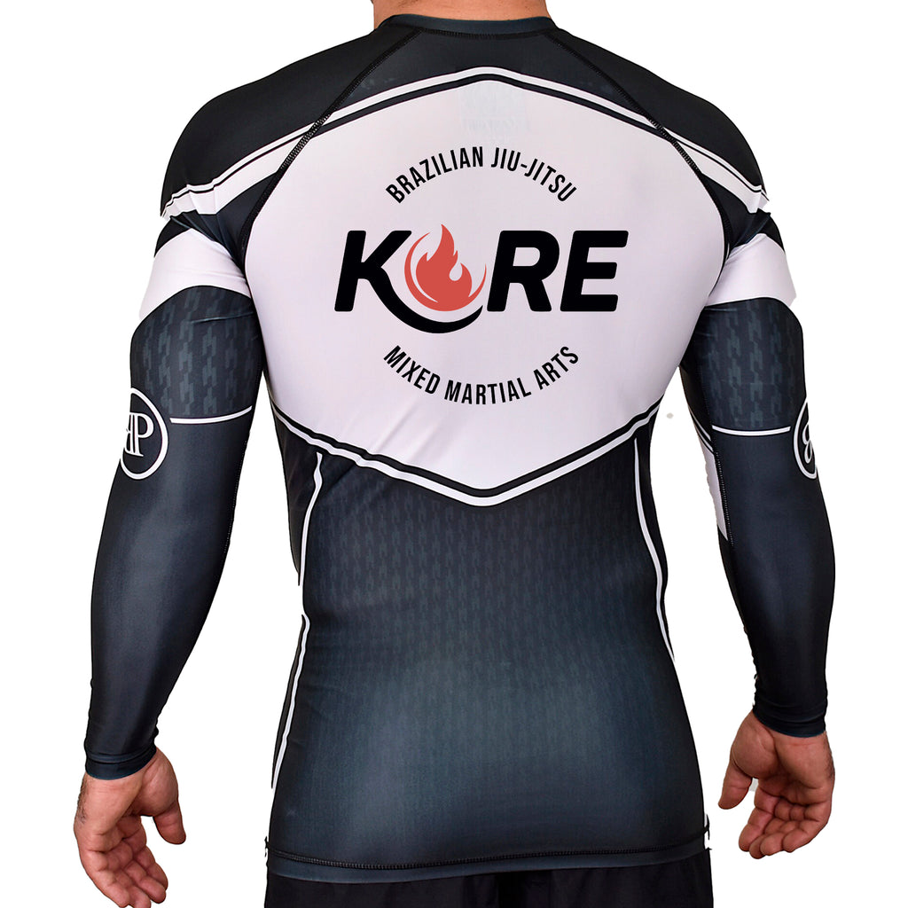 Kore BJJ Academy Rash Guards Black/White #8081 A