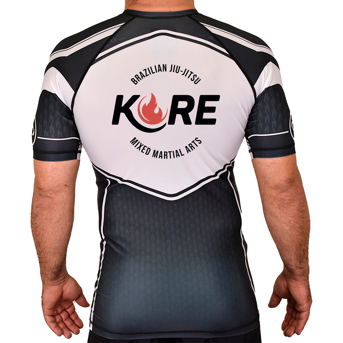 Kore BJJ Academy Rash Guards Black/White #8081 A