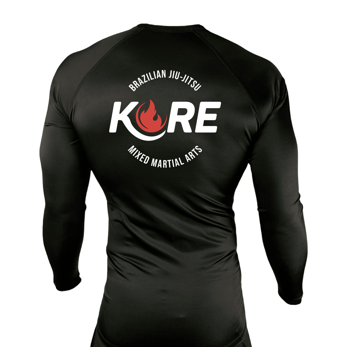 Kore BJJ All Black Custom Rash Guards Long Sleeves #8081 A