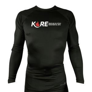 Kore BJJ All Black Custom Rash Guards Long Sleeves #8081 A