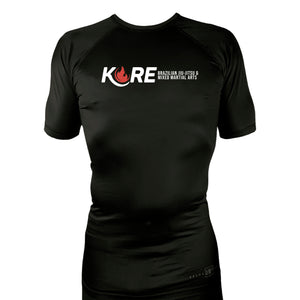 Kore BJJ All Black Custom Rash Guards Short Sleeves #8081 A