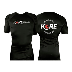 Kore BJJ All Black Custom Rash Guards Short Sleeves #8081 A