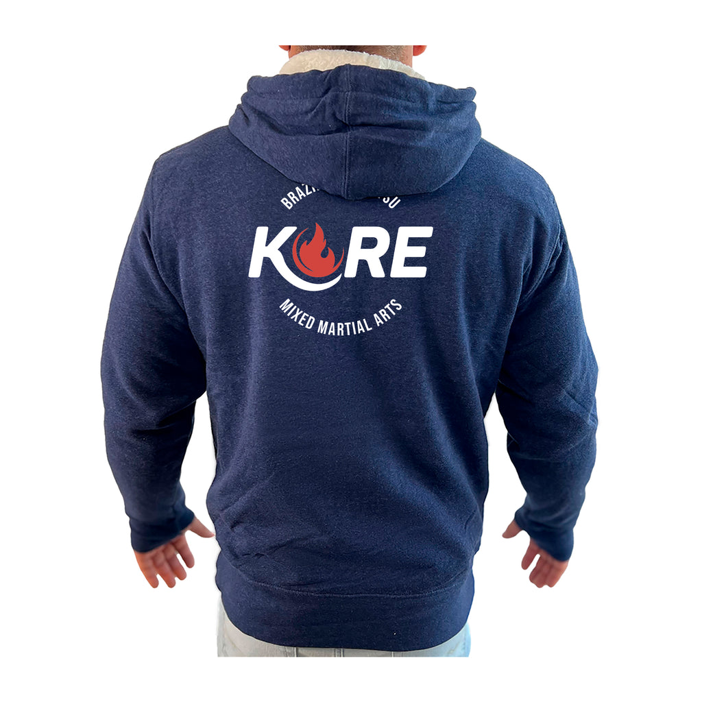Kore BJJ Academy Sherpa Lined Zip-Up Hoodie #8081 B