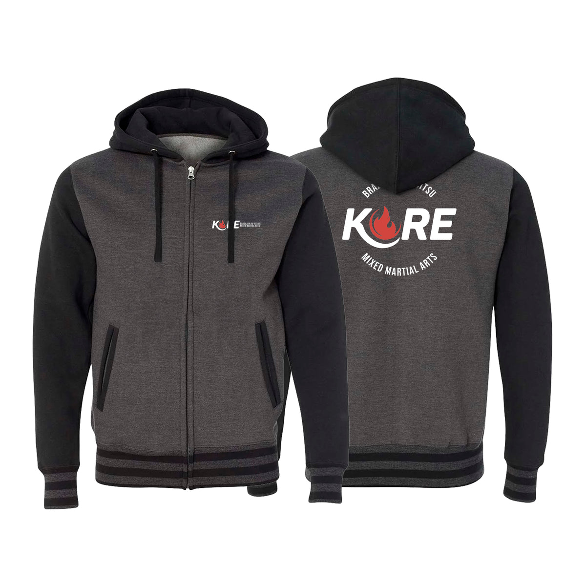 Kore BJJ Academy Varsity Zip-Up Hoodies #8081 B