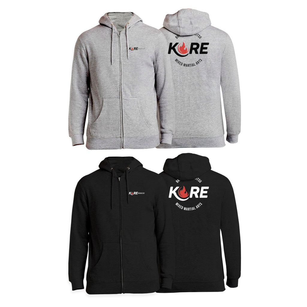 Kore BJJ Academy Zip-Up Hoodies #8081 B