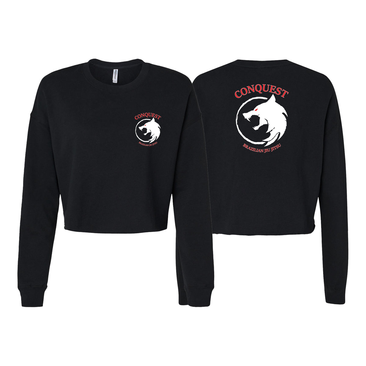 Conquest BJJ Women's Cropped Crewneck Sweatshirt #8082 A
