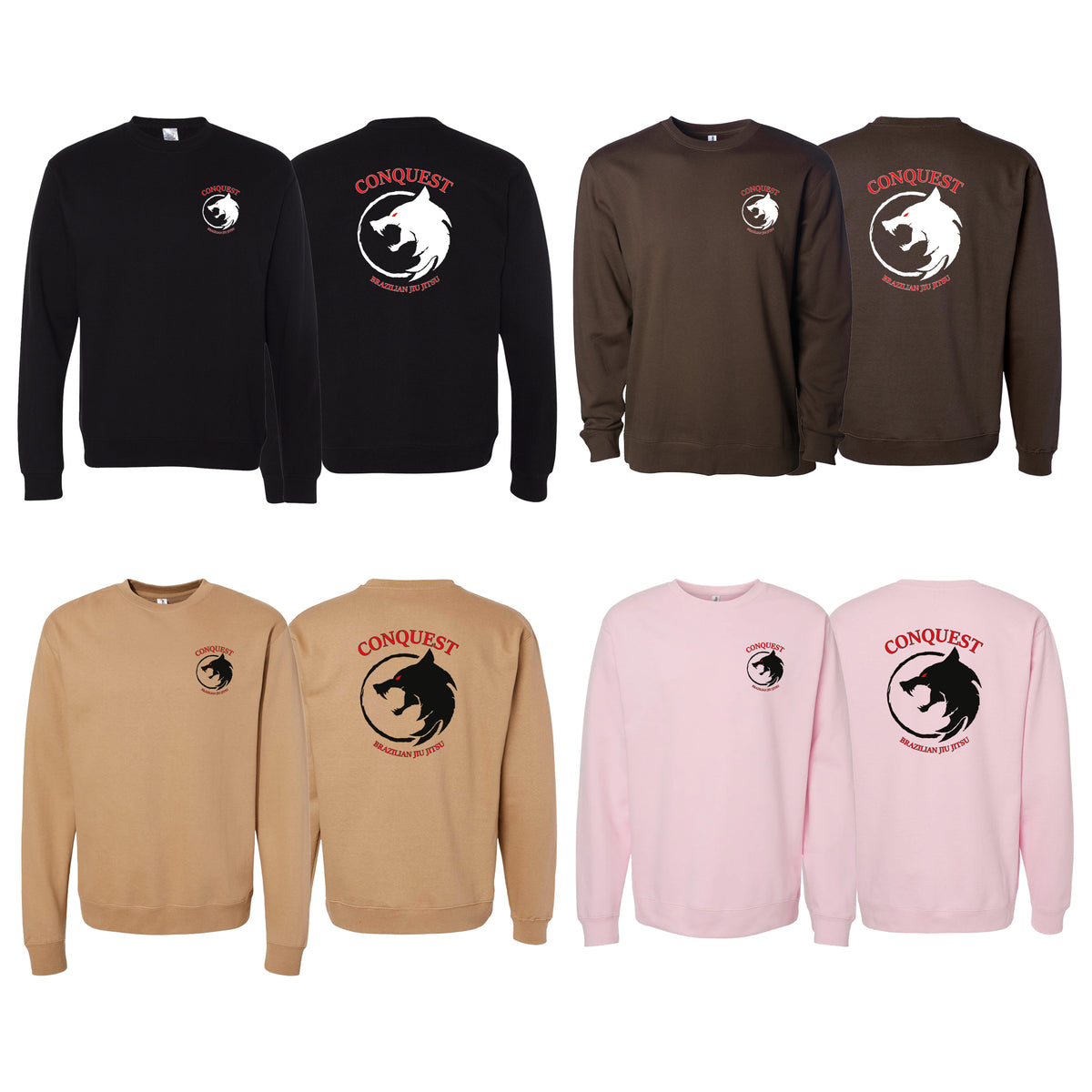 Conquest BJJ Academy Crewneck Sweatshirt #8082 A