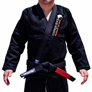 Conquest BJJ Academy Kids Gi - Black and Blue #1414 A